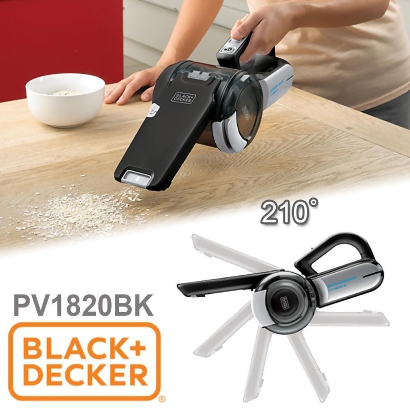 Máy hút bụi cầm tay cao cấp siêu mạnh dùng pin 18V tiện lợi Black &amp; Decker PV1820BK