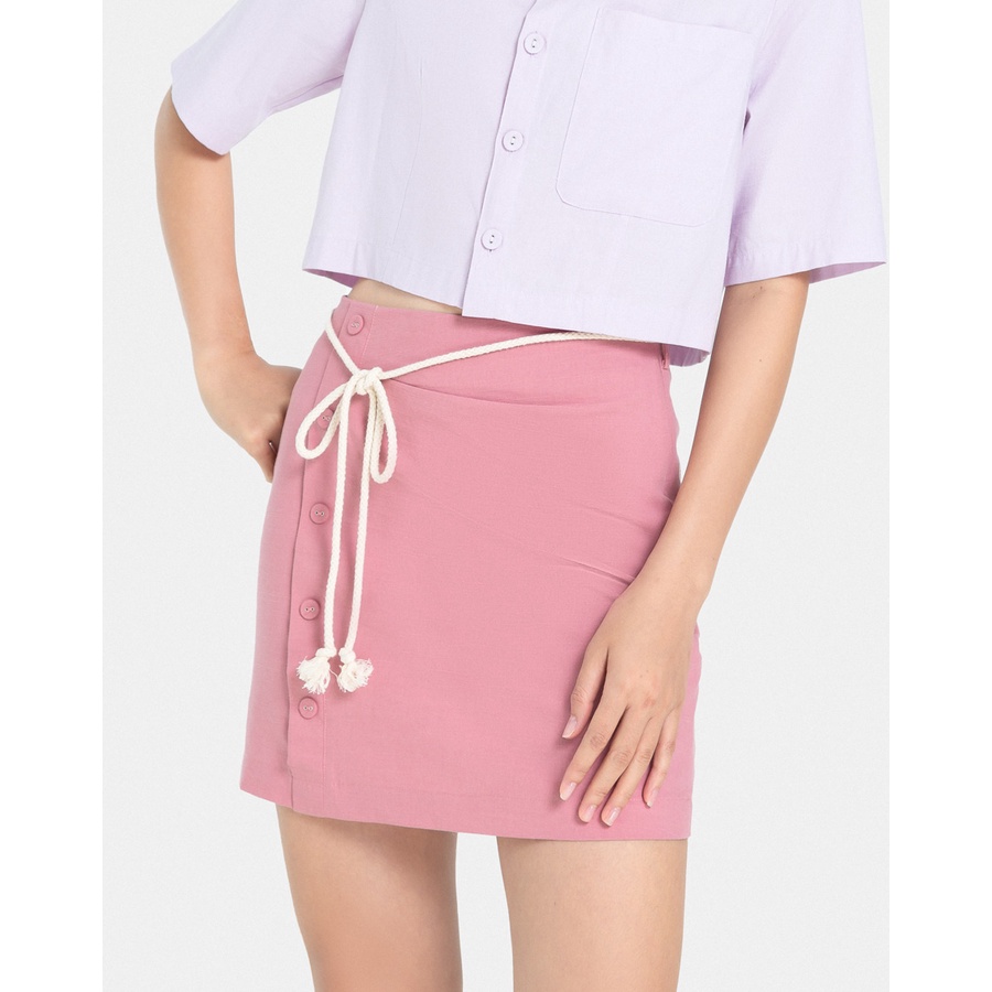 Váy Mini Nữ Thời Trang JUNO Hàng Nút Lệch JNVNG007