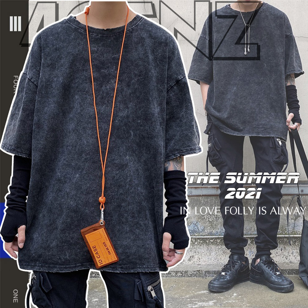 Áo thun nam form rộng tay lỡ 2021, Áo thun nam tay lỡ form rộng loang màu đẹp chất | BigBuy360 - bigbuy360.vn