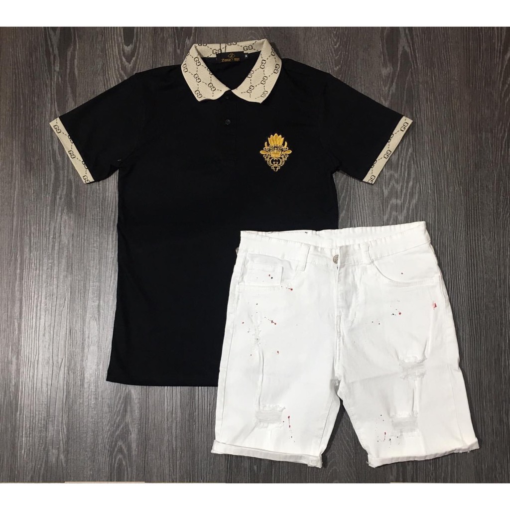 Áo thun nam polo tay ngắn có cổ thêu logo vải cotton co dãn mẫu mới đẹp cao cấp AHFASHION