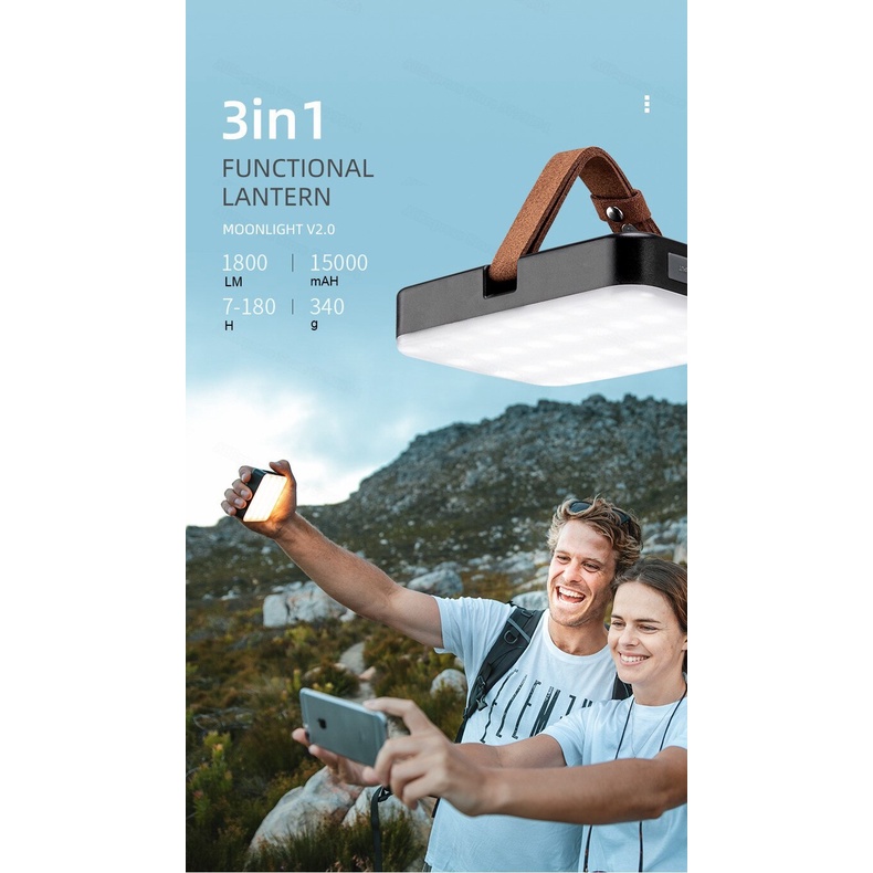 Đèn cắm trại kiêm sạc dự phòng Naturehike NH18Y004-D - size L