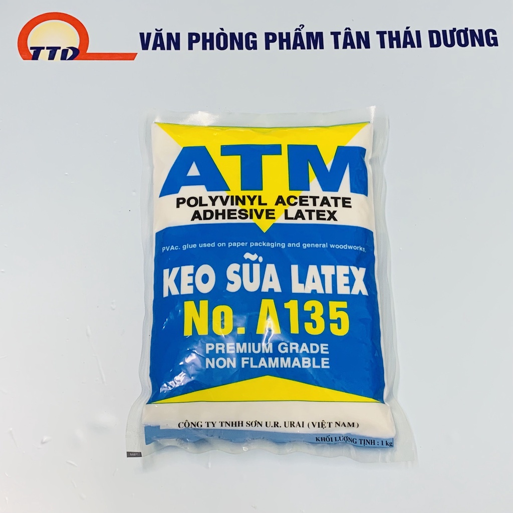 Keo sữa Latex ATM 135 Dán Gỗ, Ván, Giấy, Simili, Tường Bịch 1Kg