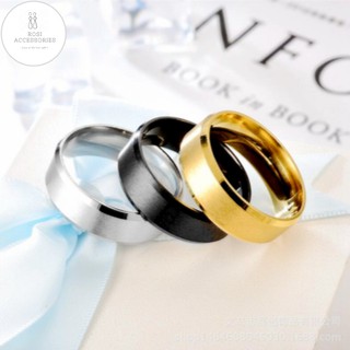 Nhẫn Titan Nam Cá Tính, Nhẫn Nam Trơn Basic Ring (Full size)