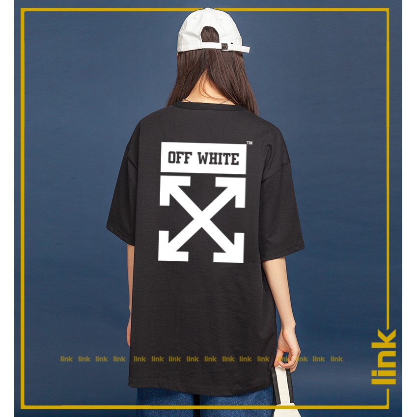 Áo thun nữ OFF WHITE sắc nét chất mát mềm mịn tay lỡ unisex ( Đen, Trắng )