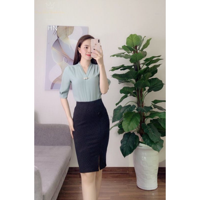 Chân váy công sở umi gân cao cấp