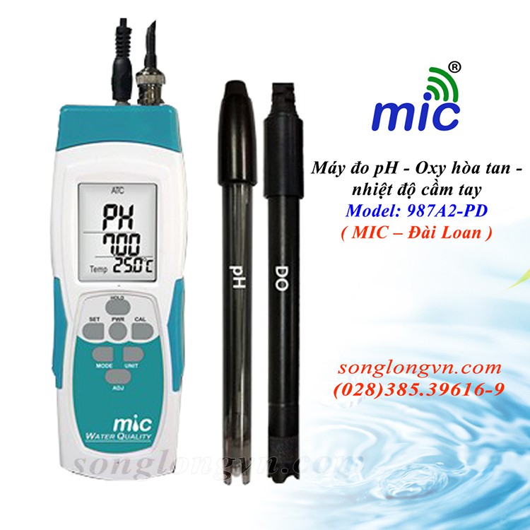 Máy đo pH Oxy hòa tan Nhiệt độ cầm tay - MIC