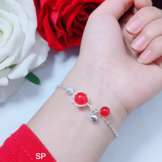 Lắc tay hồ ly bạc dáng mới kute