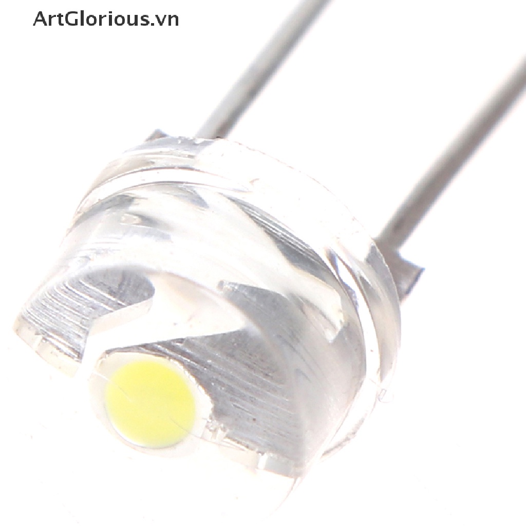 Bộ 10 Đèn LED Ánh Sáng Trắng 8mm 0.5W 3.0-3.2V