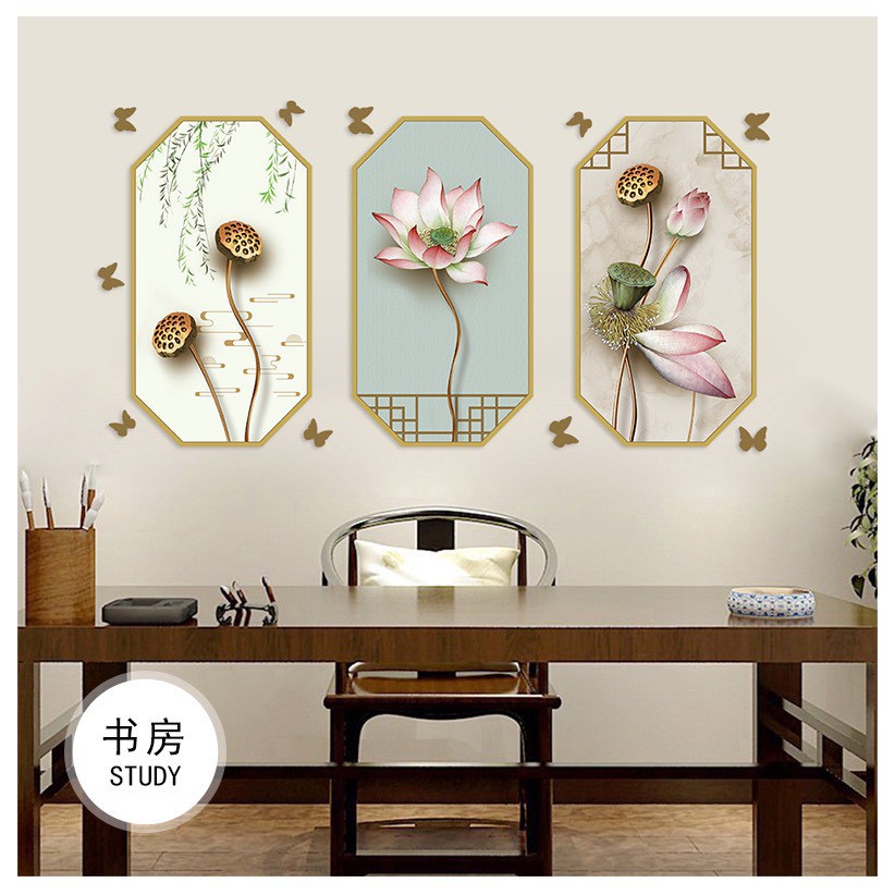 Tranh cổ trang dán tường 3D hàng order