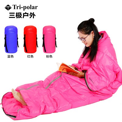 Túi ngủ nhung mùa hè ánh sáng mỏng người lớn bốn mùa phổ biến du lịch nghỉ trưa ấm áp vịt nhung khăn choàng Túi ngủ chăn