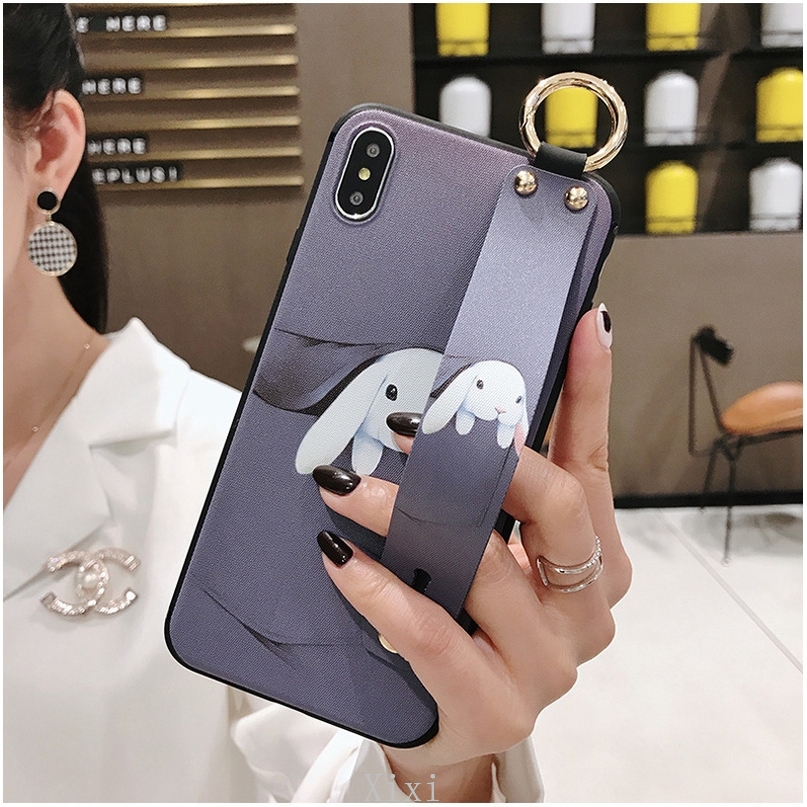 Ốp Lưng Hình Thỏ Đáng Yêu Có Dây Đeo Tay Cho Oppo A54 A74 A94 A93 A53 2020 A92 A52 A91 A31 A9 A5 2020 A12 A12E A7 A5S A3S | BigBuy360 - bigbuy360.vn