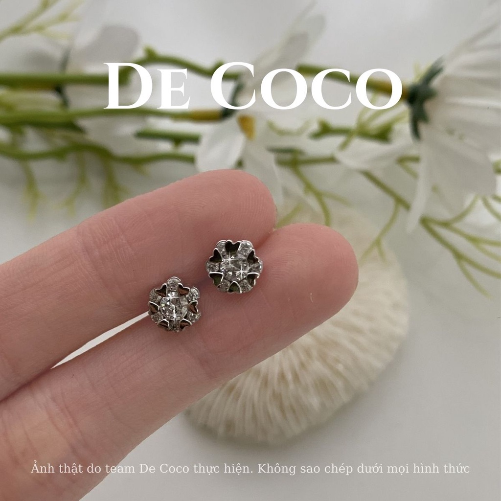 Khuyên tai nữ De Coco Lucy hình bông hoa trái tim
