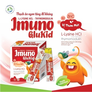 Gói Thạch Ăn Ngon Ngủ Tốt Jmuno Glukid– Giúp Trẻ Hết Biếng Ăn Kém Hấp Thu – Hỗ Trợ Tăng Cường Sức Đề Kháng - Hộp 20 Gói
