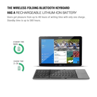Bàn phím Bluetooth tích hợp chuột touchpad gấp gọn B033