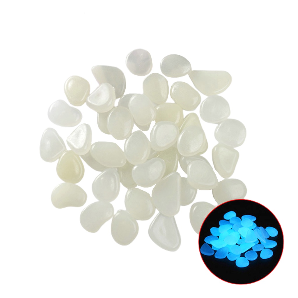 Set 100 Viên Đá Cuội Phát Quang Nhiều Màu Sắc Dùng Trang Trí Bể Cá