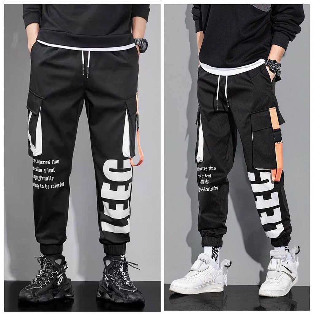 &lt;FREE SHIP&gt; Quần jogger nam nữ unisex túi hộp khóa zip vải kaki co giãn xịn cực chất (h94c)