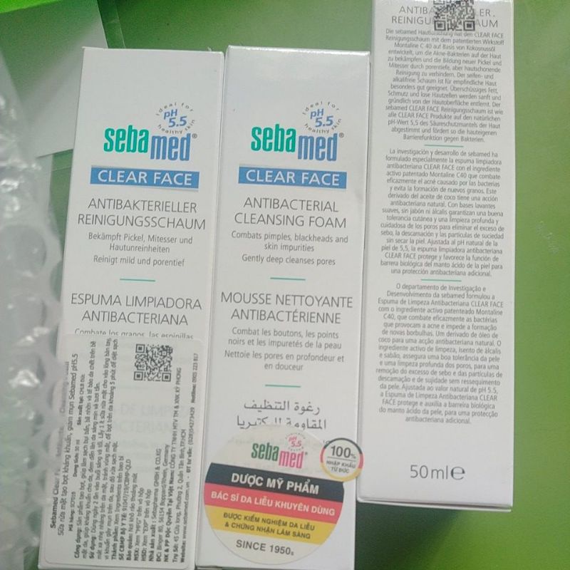 sữa rửa mặt dạng bọt SebaMed thanh lý