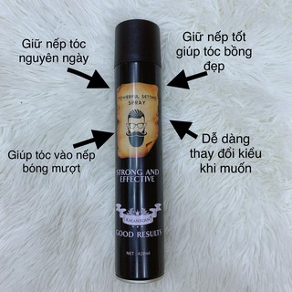 Combo gôm xịt tóc 420ml + sáp vuốt tóc ( TẶNG LƯỢC )
