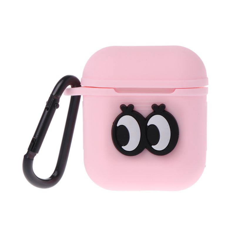 Vỏ Bảo Vệ Hộp Sạc Tai Nghe Bằng Silicon Chống Sốc Chống Bụi Hình Đôi Mắt To Cho Airpods