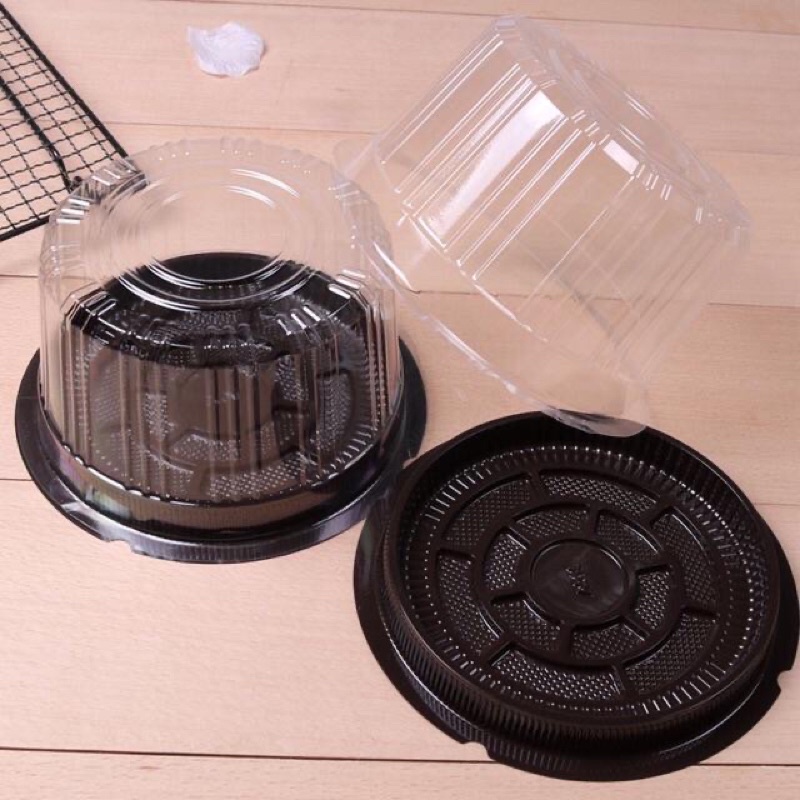 Bộ 20 hộp nhựa tròn đựng bánh 10cm A016 - 20cm A024 dùng đựng bánh bông lan, rau cau, thực phẩm các loại