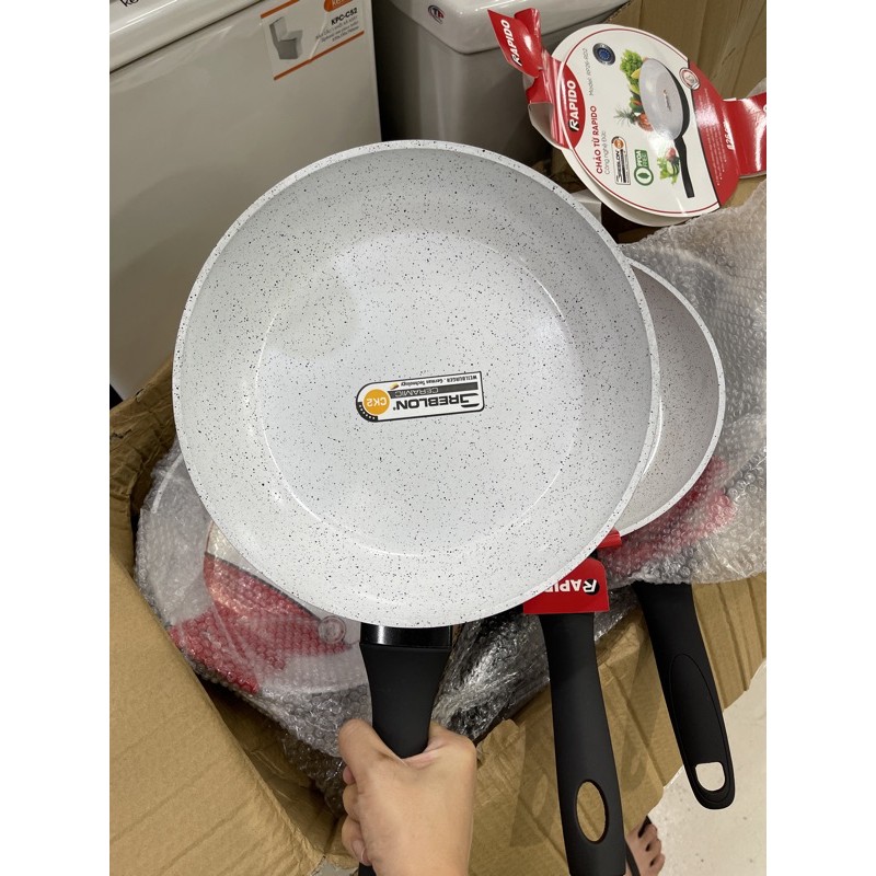 Chảo từ chống dính 24cm,26cm,28cm,30cm phủ men gốm Đức cao cấp-sài bếp ga,bếp điện