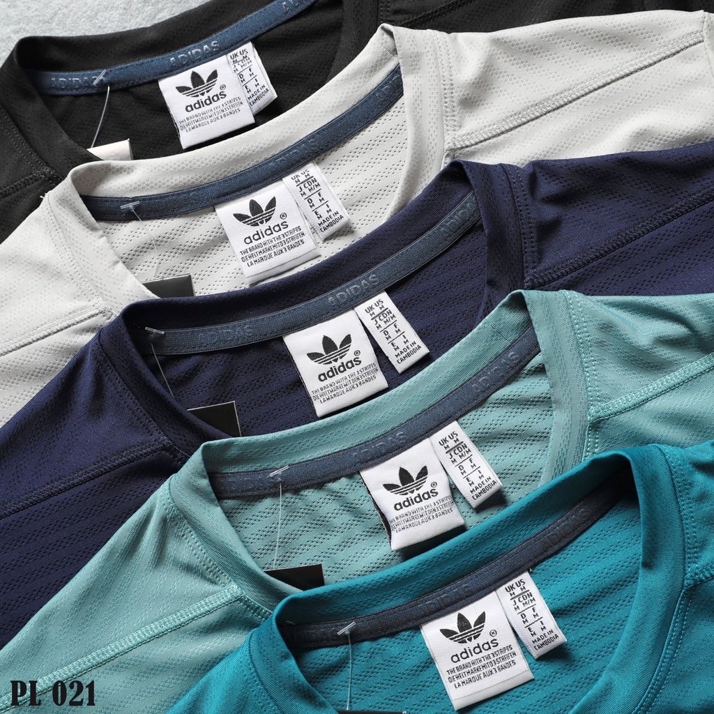 Áo Adidas phối 3 sọc sau lưng, vải dệt kim vân ngang thoáng mát tốt, có size lớn 105kg