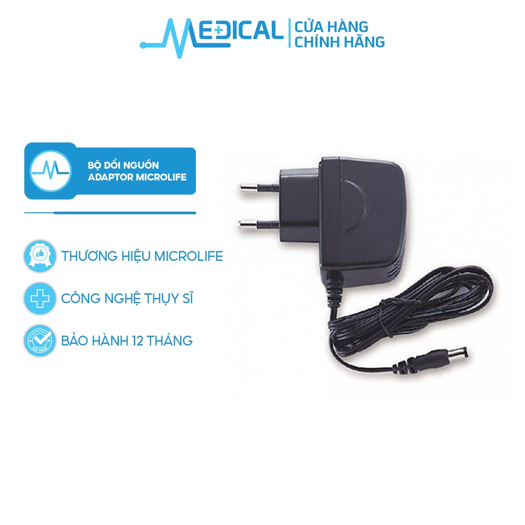 Bộ đổi nguồn Adaptor MICROLIFE dùng cho máy đo huyết áp bắp tay - MEDICAL