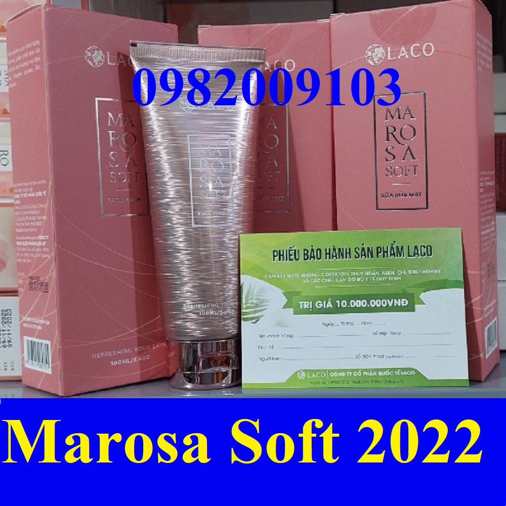 SỮA RỬA MẶT Marosa face wash LACO 100ml/5ml LACO chính hãng date mới Sữa rửa mặt DNA Marosa Soft LACO MẪU MỚI