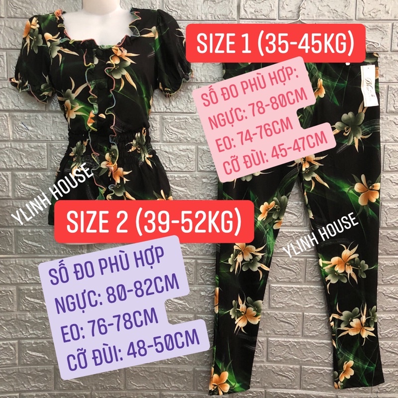 (SIZE 35-65kg) Đồ bộ quần dài nhiều mẫu