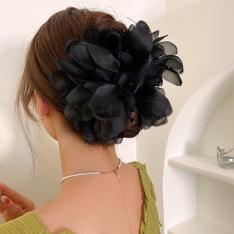 Kẹp Tóc Hình Hoa Lưới Thời Trang Sáng Tạo Dễ Phối Đồ