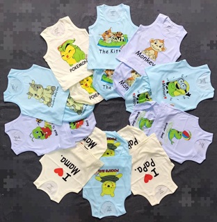  Set combo 5 bộ đồ ba lỗ chip em bé, đồ bé trai, đồ bé gái