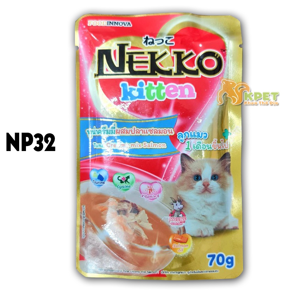 Pate gói Nekko 70g cho mèo nhiều vị - chính hãng nhập Thailand