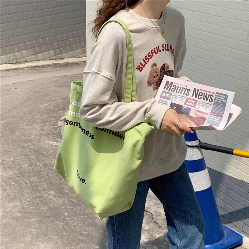 ENVIROSAX Túi vải in chữ Túi vải có sức chứa lớn Túi đeo một bên vai