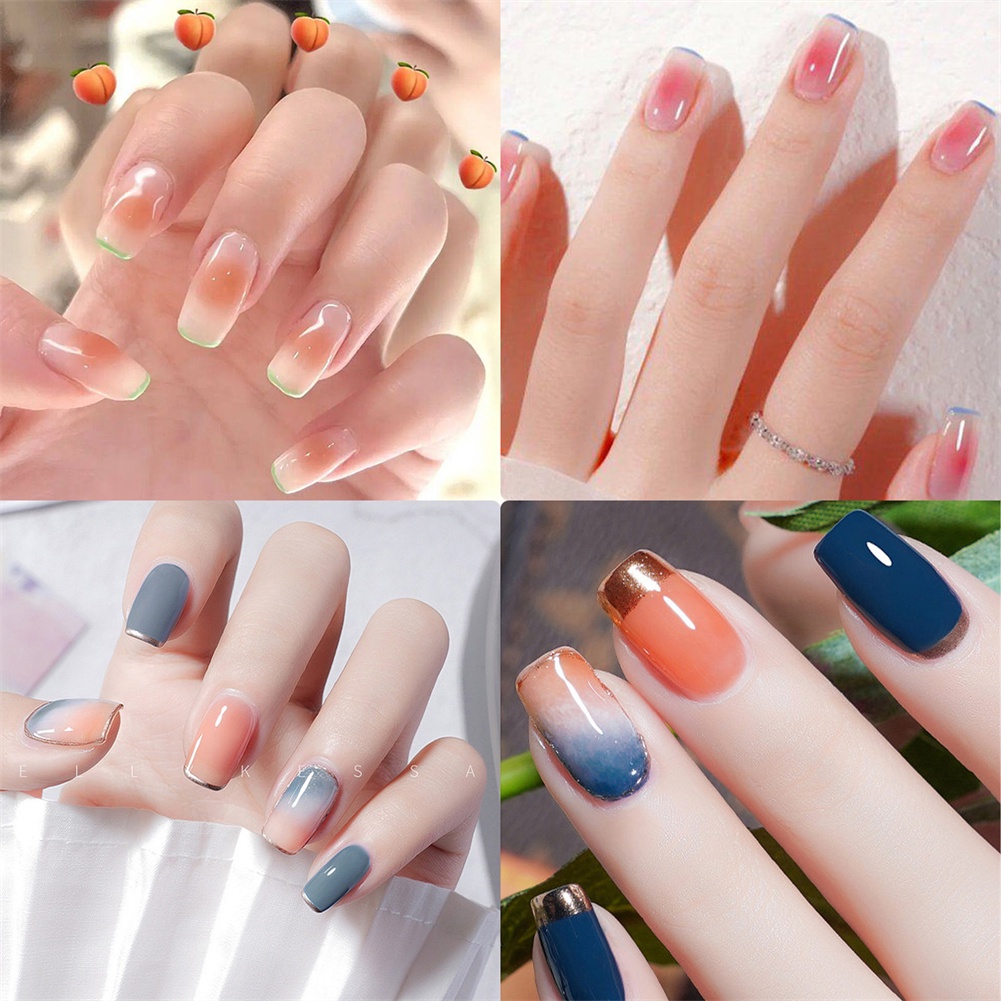 Sơn Móng Tay Gel Pha Màu Gradient Nhanh Chóng