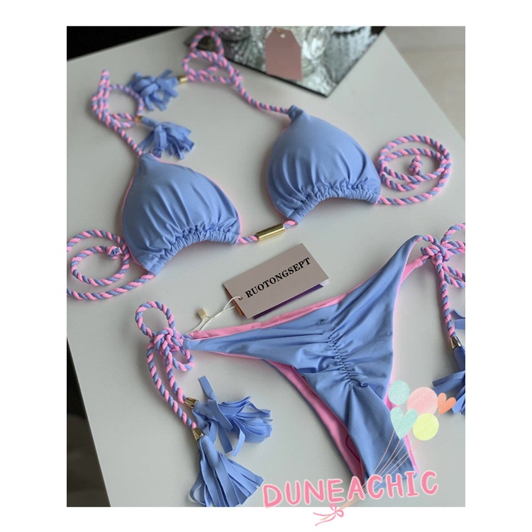 DUNEA Bộ bikini 2 mảnh Y0725 tua rua gợi cảm thời trang