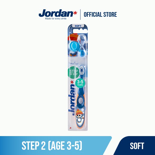 [Mã BMBAU50 giảm 7% đơn 99K] Combo 4 Bàn chải đánh răng Jordan Step 2 (3-5 tuổi), Lông mềm