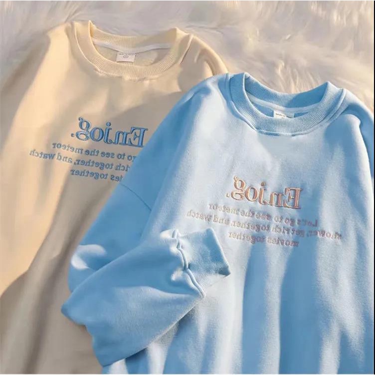 NRVP Áo Thun Nữ Dài Tay Cổ Tròn Thời Trang Hàn