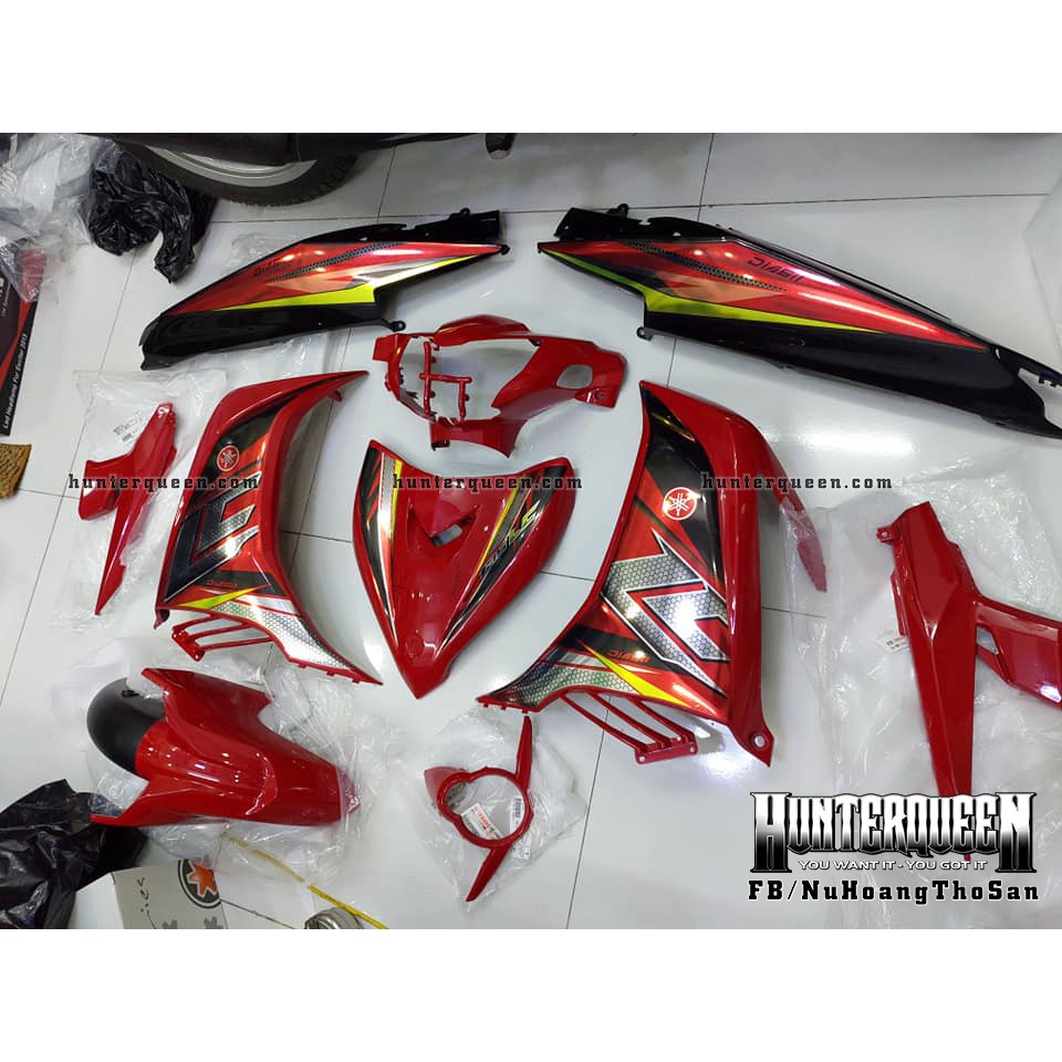 Tem rời Exciter 2011 - Chất liệu Crom - LC tổ ong  - Tùy chỉnh theo yêu cầu - Tem chế Exciter 135 chất lượng cao