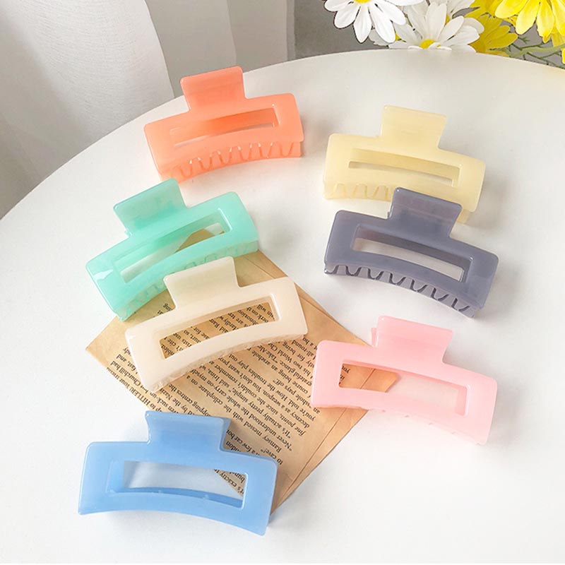 Fashion Korean Candy Color Claws Clips Girls Acrylic Big Shark Hair Clip Simple Women Headdress Hair Accessories