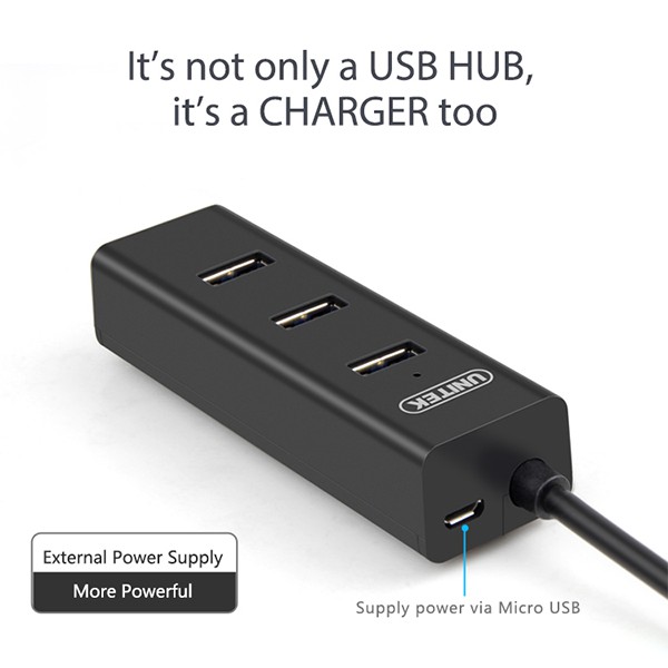 Bộ chia 4 cổng usb3.0 Unitek Y-3089 chính hãng