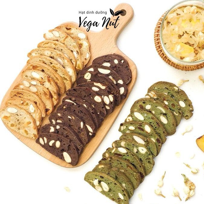 Bánh BISCOTTI 100% Nguyên Cám Không Đường - Bánh Ăn Kiêng Lành Mạnh - Bánh Ngũ Cốc Dĩnh Dưỡng Giảm Cân Heathy Thơm