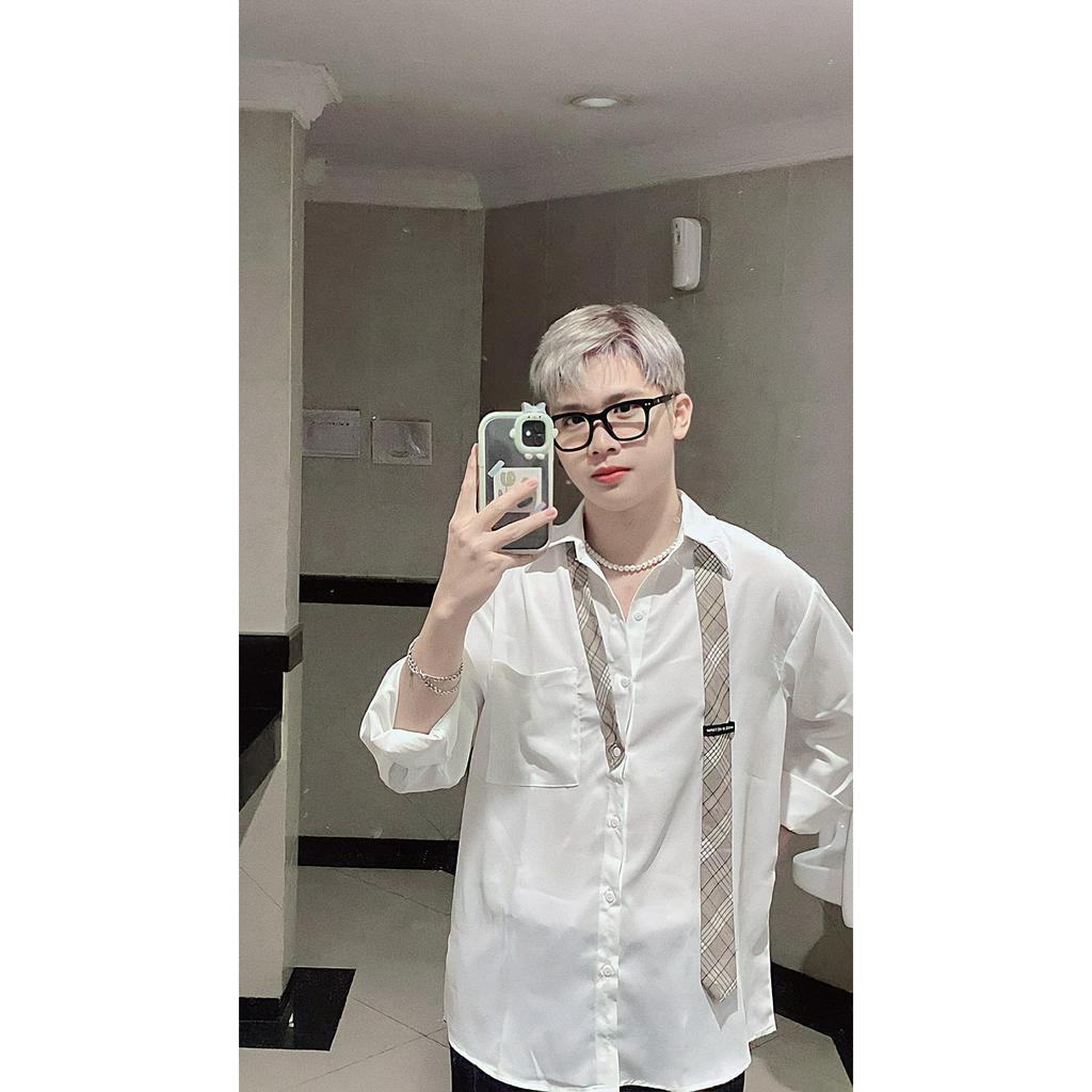 Áo sơmi nam hàn quốc áo sơmi nam from rộng kiểu dáng trẻ trung năng động s237