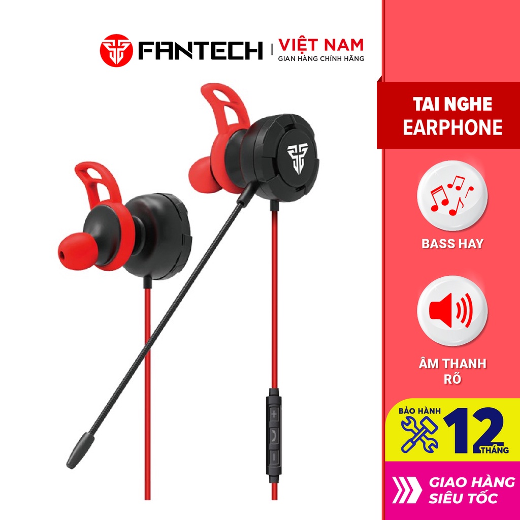 Tai Nghe Gaming Nhét Tai Có Dây Hỗ Trợ Làm Việc và Học Tập Online FANTECH EG1 Có Thể Dùng Cho Cả Điện Thoại và Máy Tính
