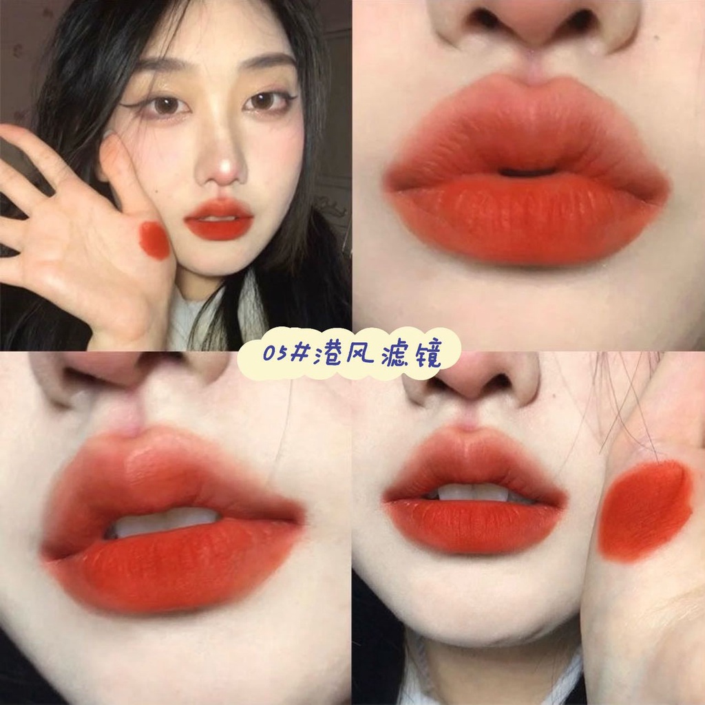 Von Gee set 5 Son Môi Dưỡng Ẩm Dạng Ống Màu Trắng Mờ Mịn Màng