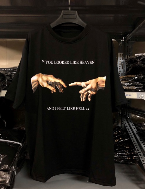 Áo Thun BÀN TAY HEAVEN & HELL Nam Nữ Ulzzang Unisex 1hitshop | BigBuy360 - bigbuy360.vn