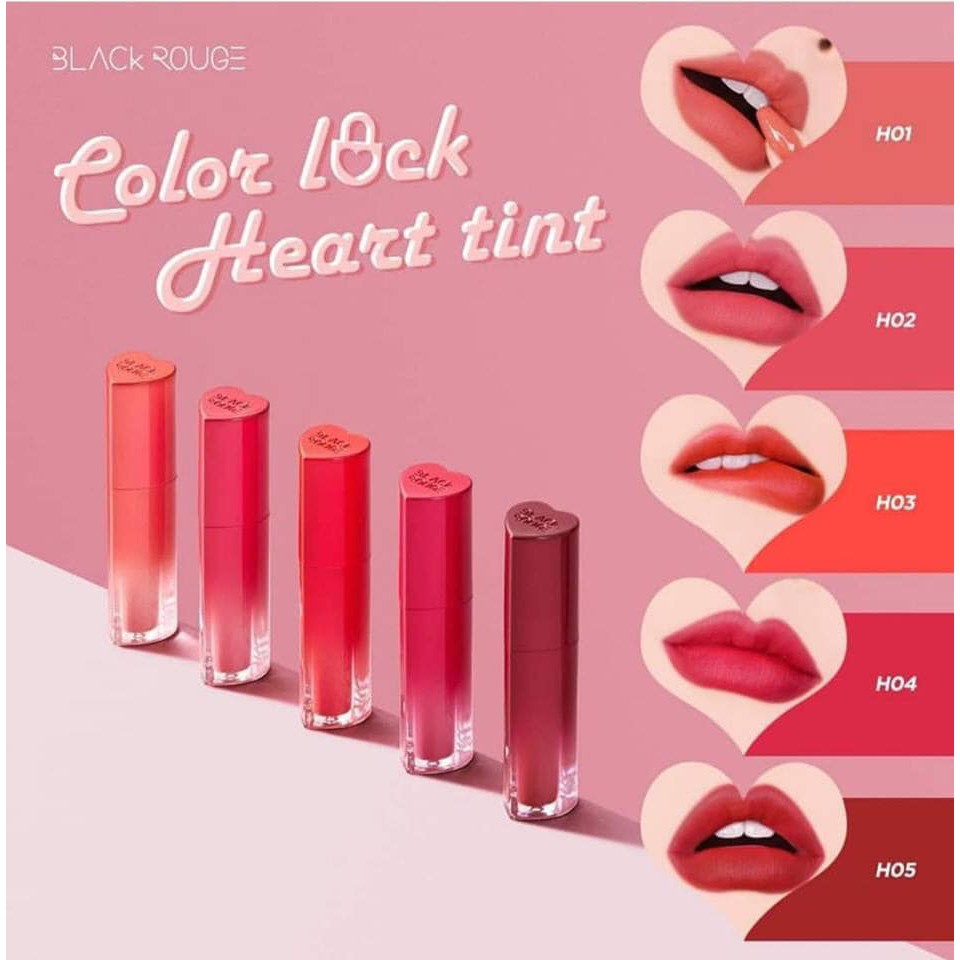 Son tint lì Black rouge Color Lock Heart Tint