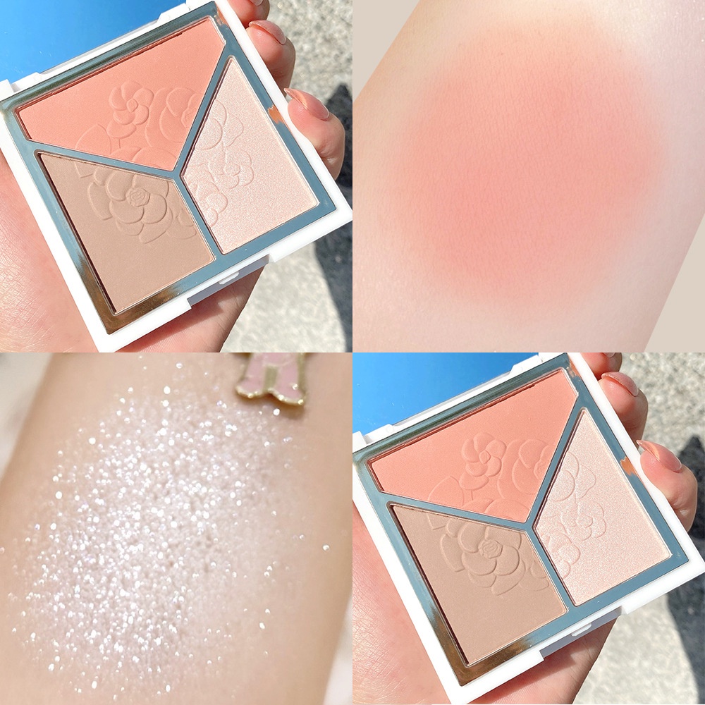 Bảng Phấn Mắt/Má Hồng/Tạo Khối Ba Màu Lâu Trôi