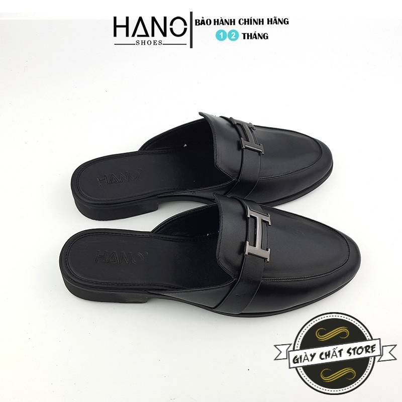HANO - Giày Sục Nam Da Pu Khóa chữ H Trẻ Trung Trẻ Trung Chuẩn Xịn Êm chân S1167