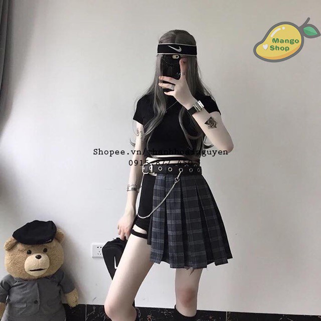 Thắt lưng kèm chain hot trend ( Belt Chain Ulzzang hàng lỗ to )