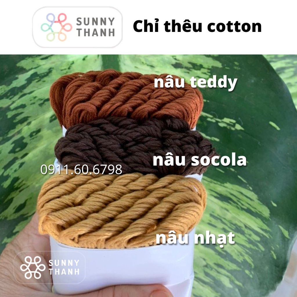 Chỉ Thêu tép Cotton DMC độ bóng vừa phải, thêu tay, không phải màu, không lem màu SunnyThanh